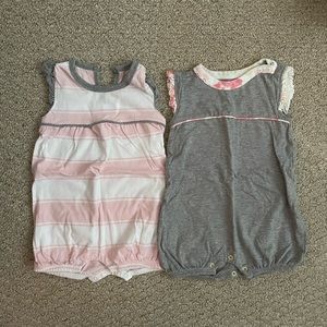 Two Burt’s Bees Baby Outfits